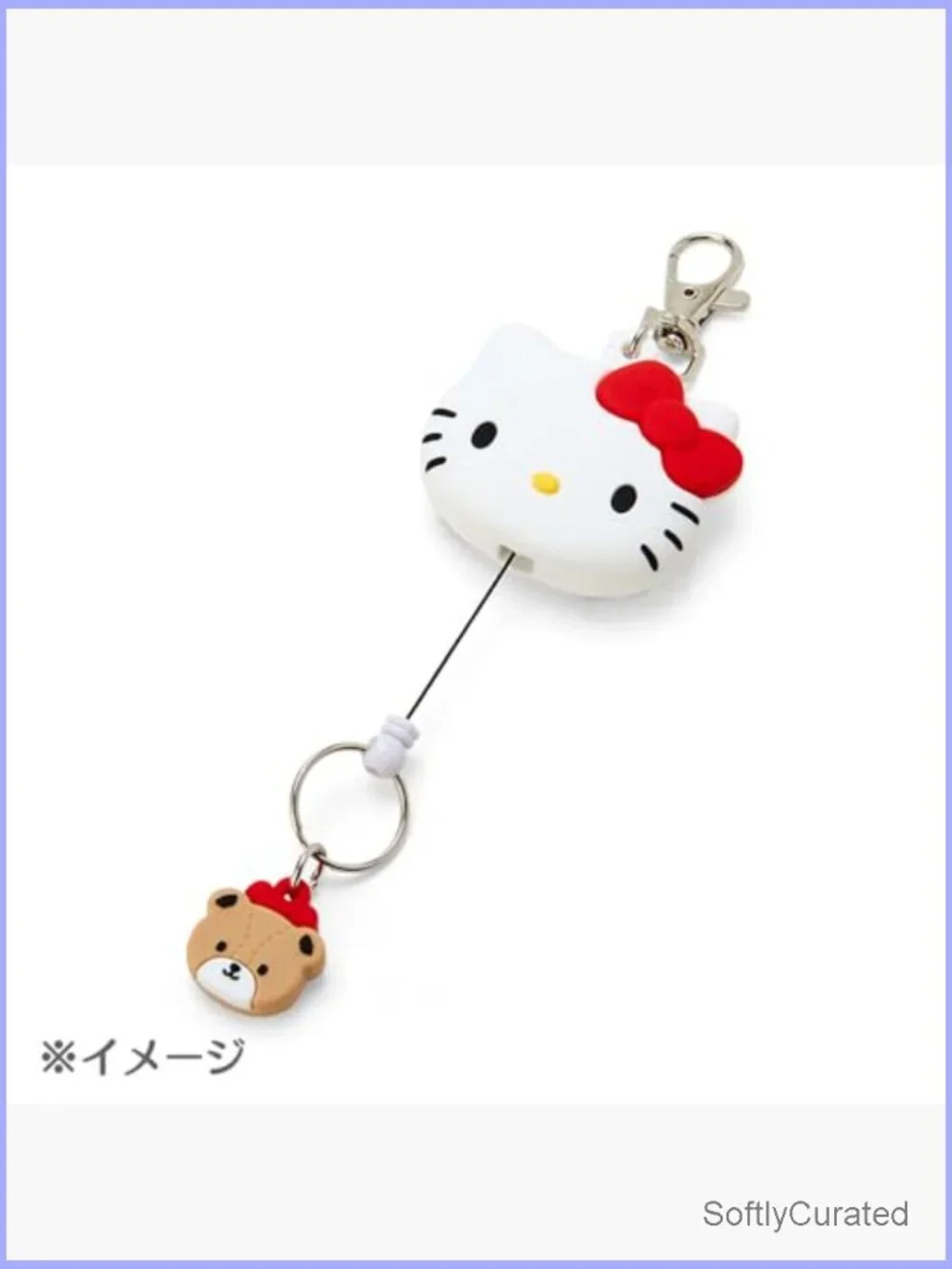 Retractable PVC Keychain with Face Shape Design, Split Ring Closure